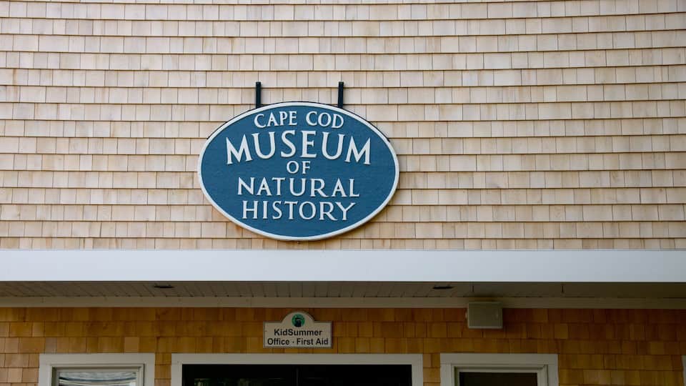 Cape Cod Museum of Natural History featuring signage