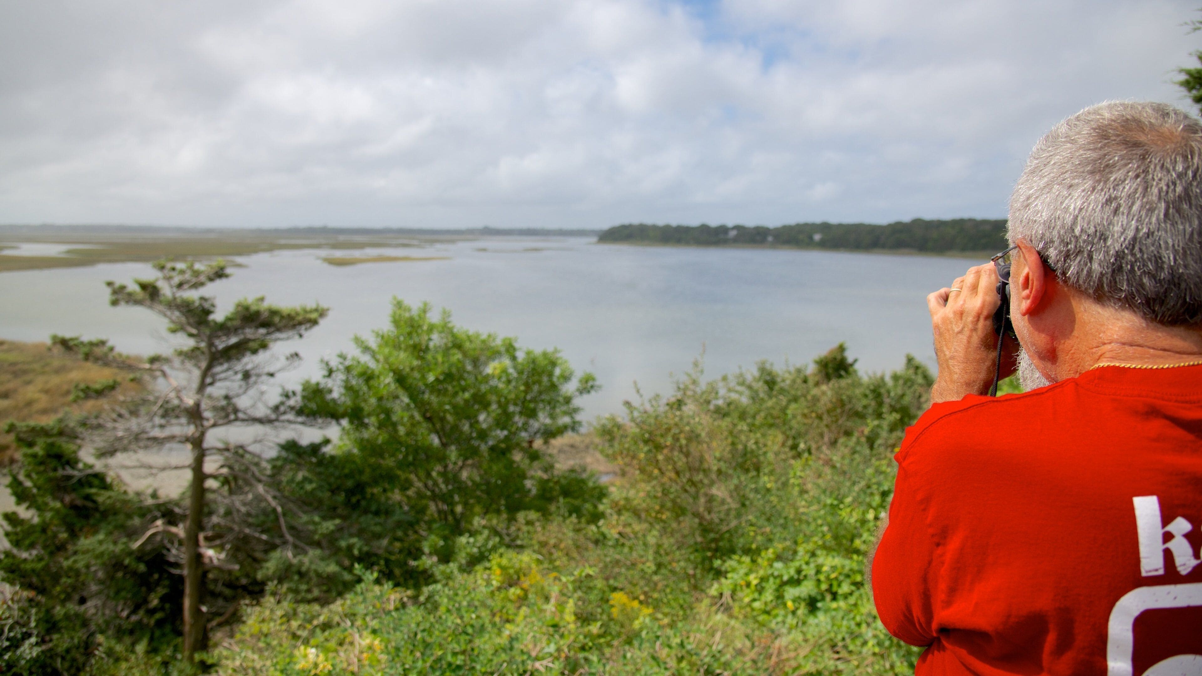 Coast Guard Beach som inkluderer kyst i tillegg til en mann