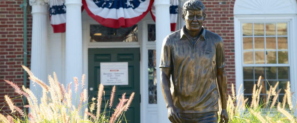 John F. Kennedy Hyannis Museum showing a statue or sculpture