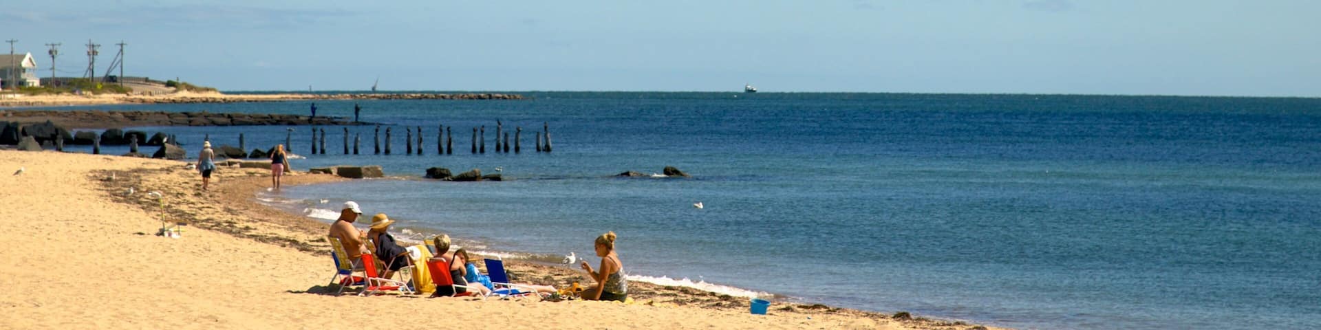 Surf Drive Beach featuring a beach as well as a small group of people