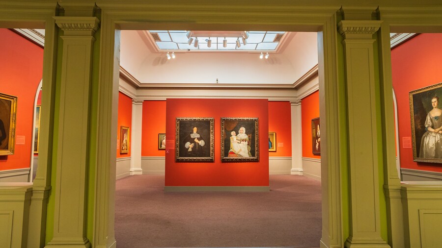 Worcester Art Museum featuring art and interior views