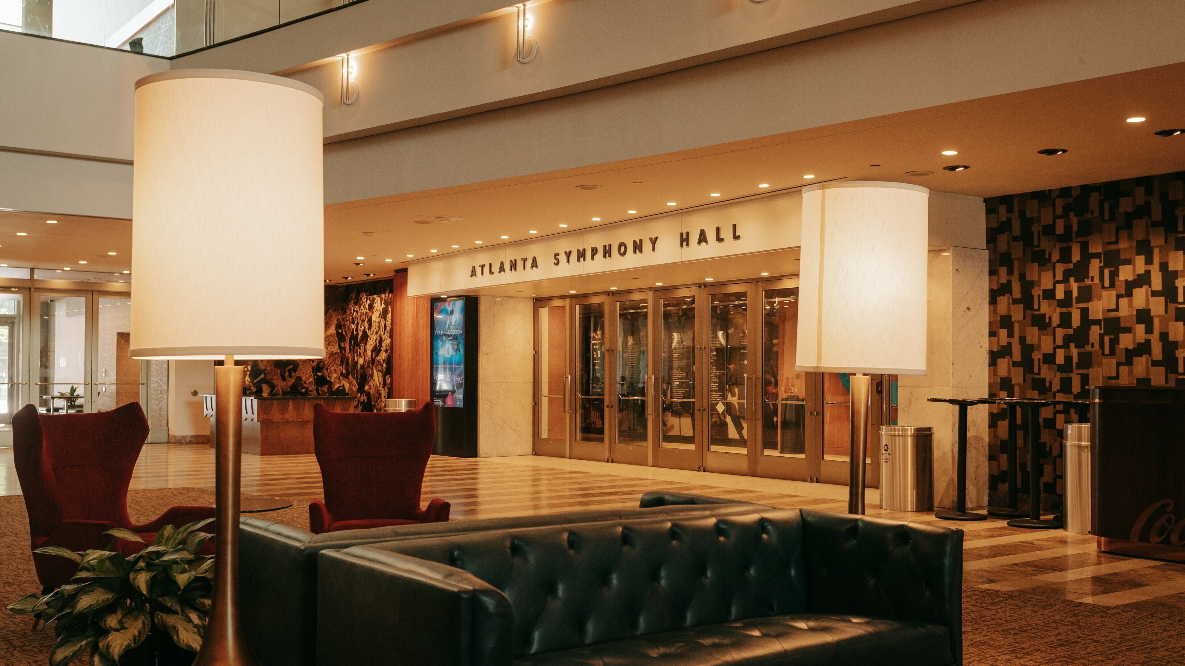 Woodruff Arts Center which includes interior views and signage