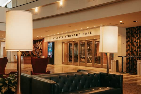 Woodruff Arts Center which includes interior views and signage