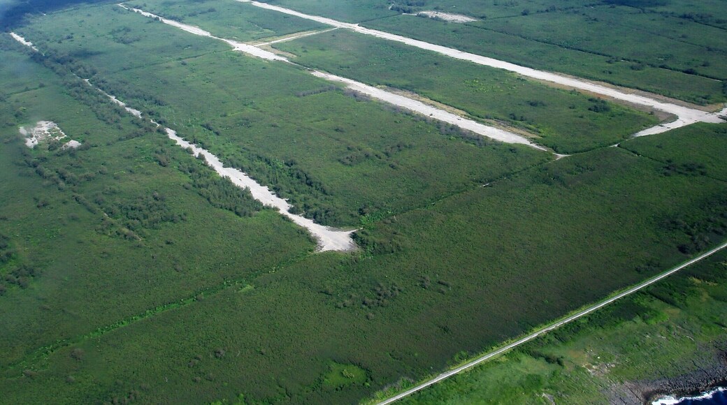 Former Japanese Airfield captured by US Marines in July 1944. Seabee's worked 24hrs a day for 45 days to expand and repair the airfield for use by American heavy bombers. On August 6, 1945 a B-29 named Enola Gay departed Tinian and dropped the first atomic bomb (Little Boy) on Hiroshima. On August 9, 1945 a B-29 named Bokscar departed from North Field and dropped an atomic bomb (Fat Man) on Nagasaki.