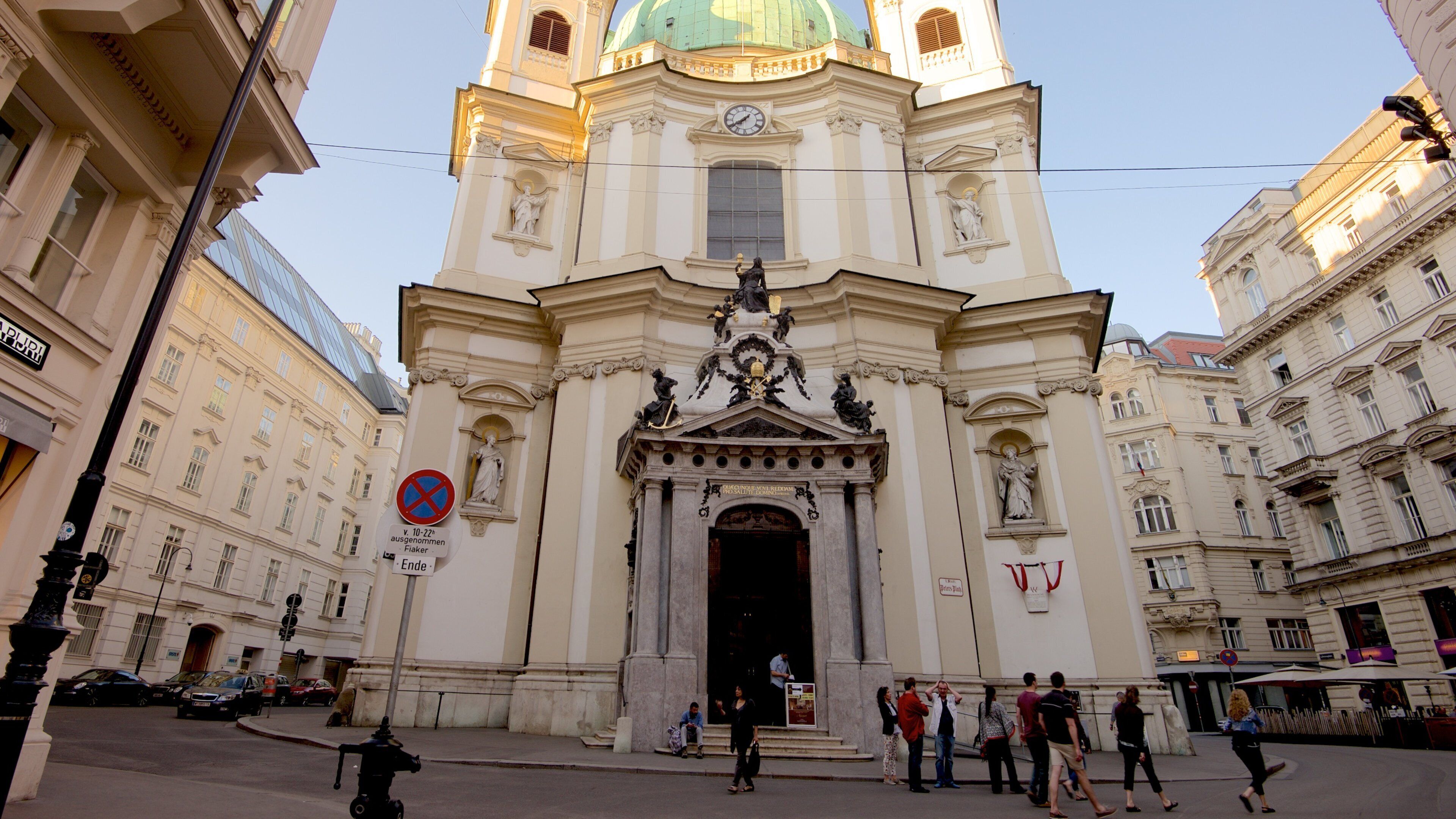 St. Peter\'s Church which includes a city, street scenes and a church or cathedral