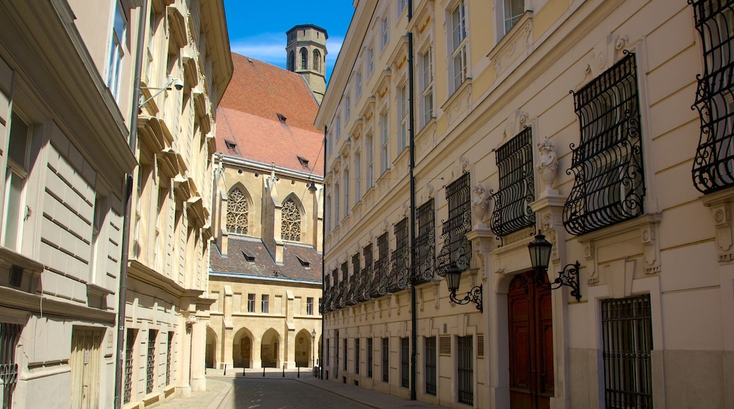 Minorite Church which includes heritage architecture, a church or cathedral and street scenes