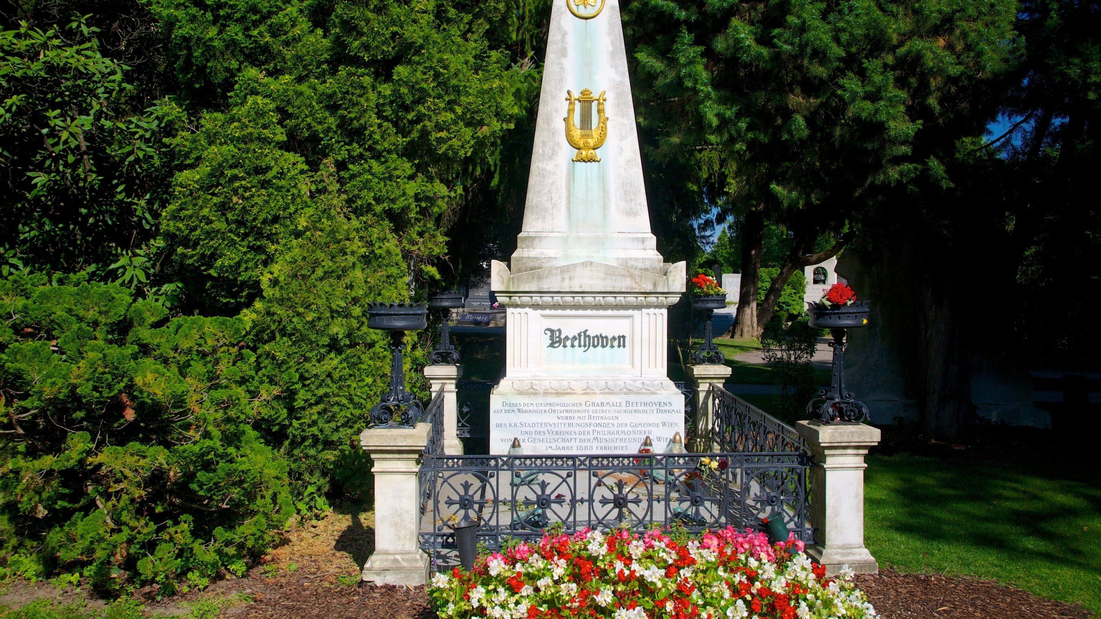 Central Cemetery which includes flowers, a memorial and a cemetery