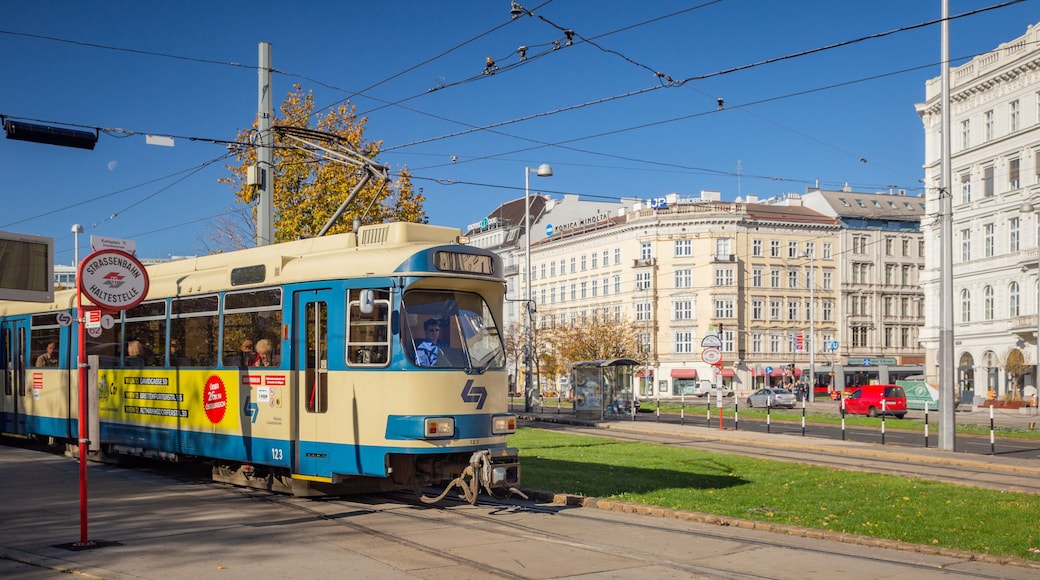 Karlsplatz Stadbahn Station showing heritage architecture and railway items