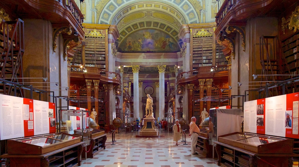 Austrian National Library featuring an administrative building, interior views and heritage architecture