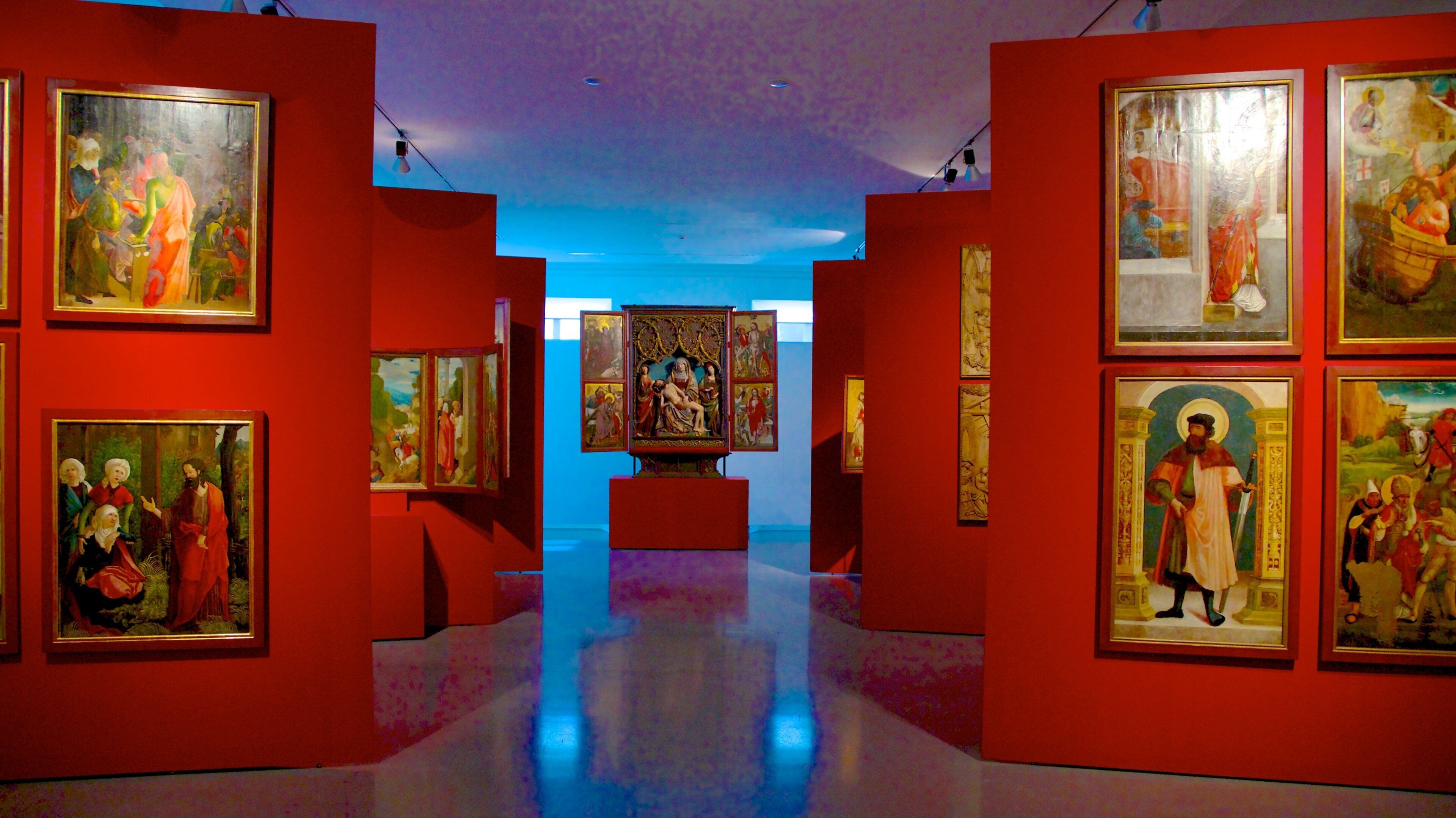 Museo de Salzburgo mostrando vistas interiores y arte