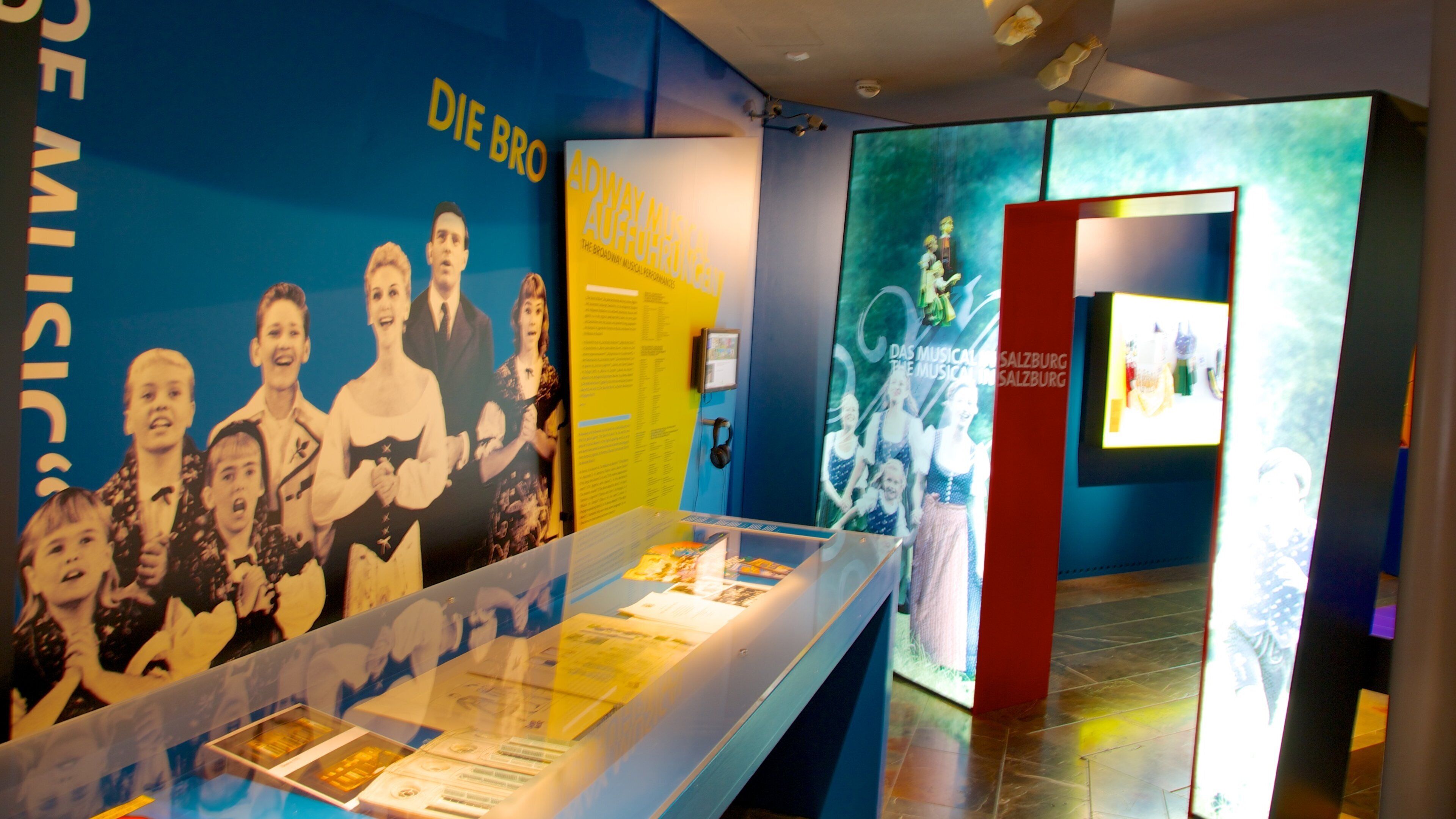 Salzburg Museum showing art, signage and interior views