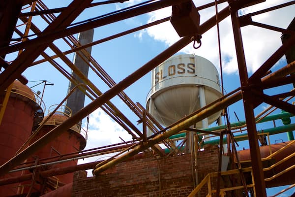 Sloss Furnaces mit einem industrielle Elemente