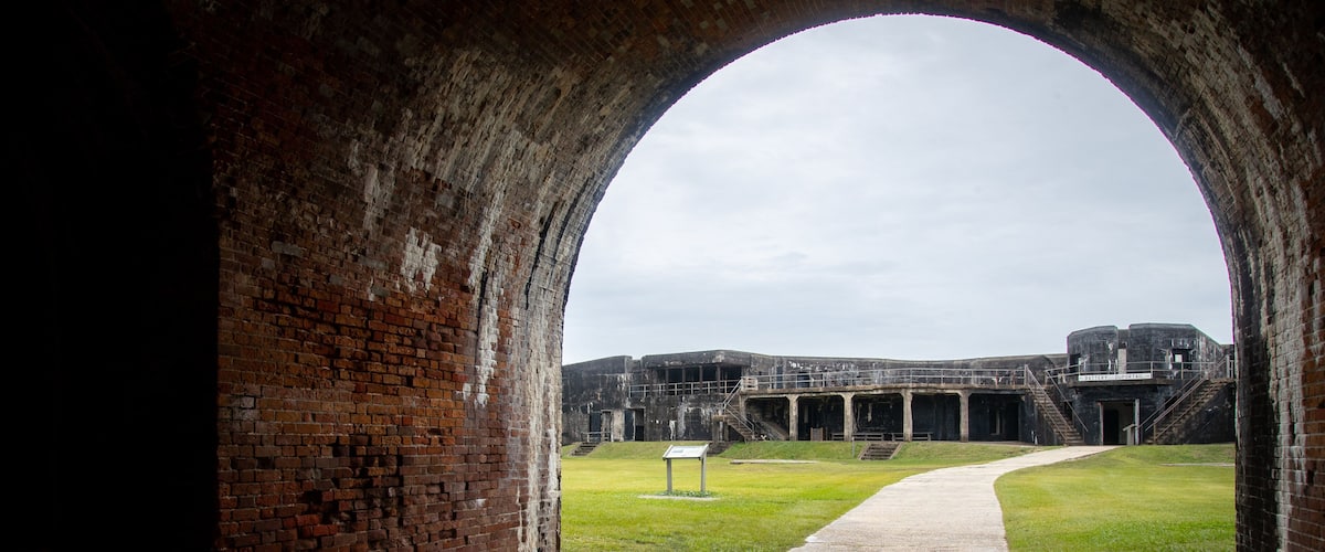 Fort Morgan which includes heritage elements and military items