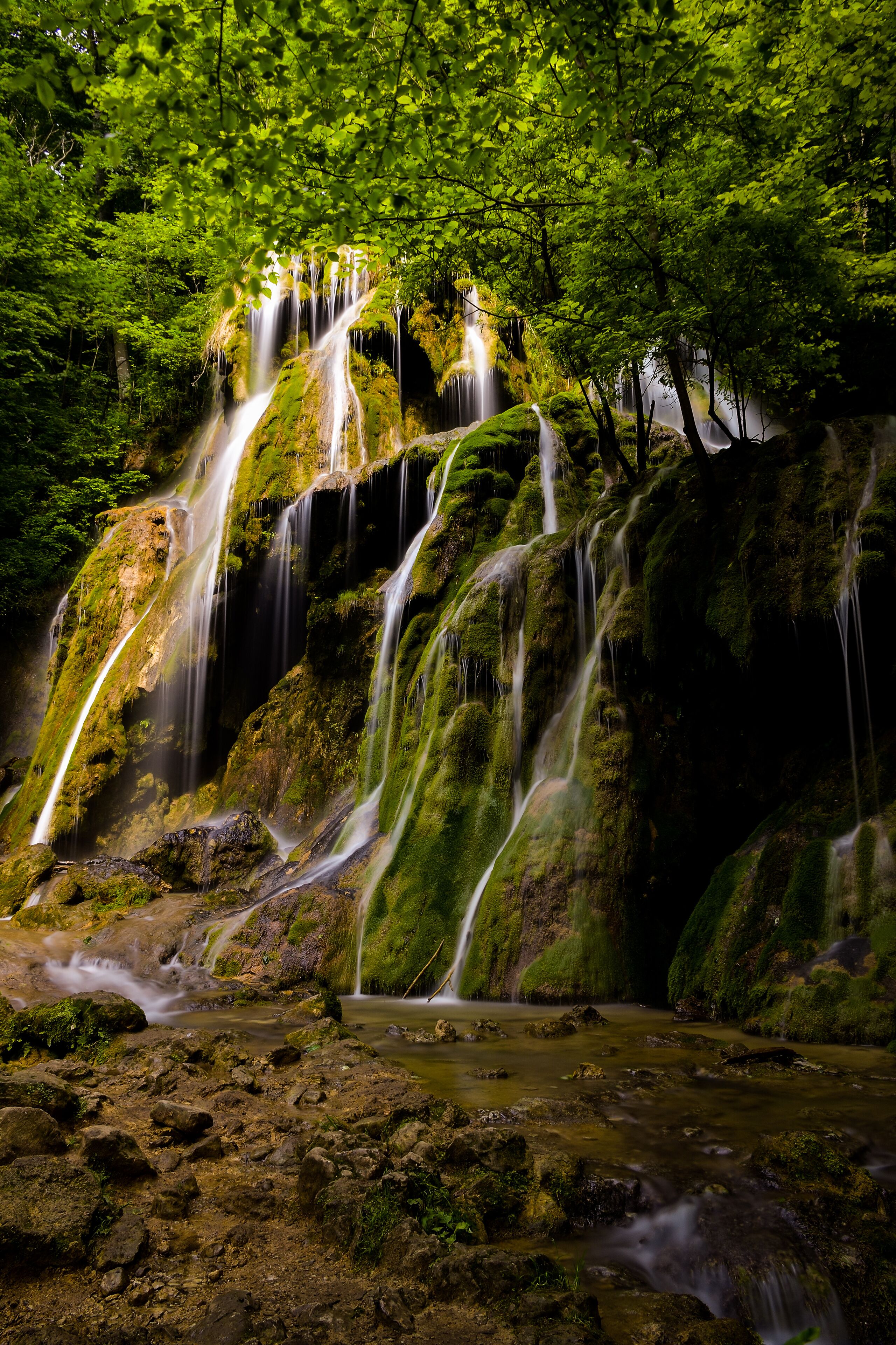 Beusnita Waterfall in Cheile Nerei-Beusnita National Park.