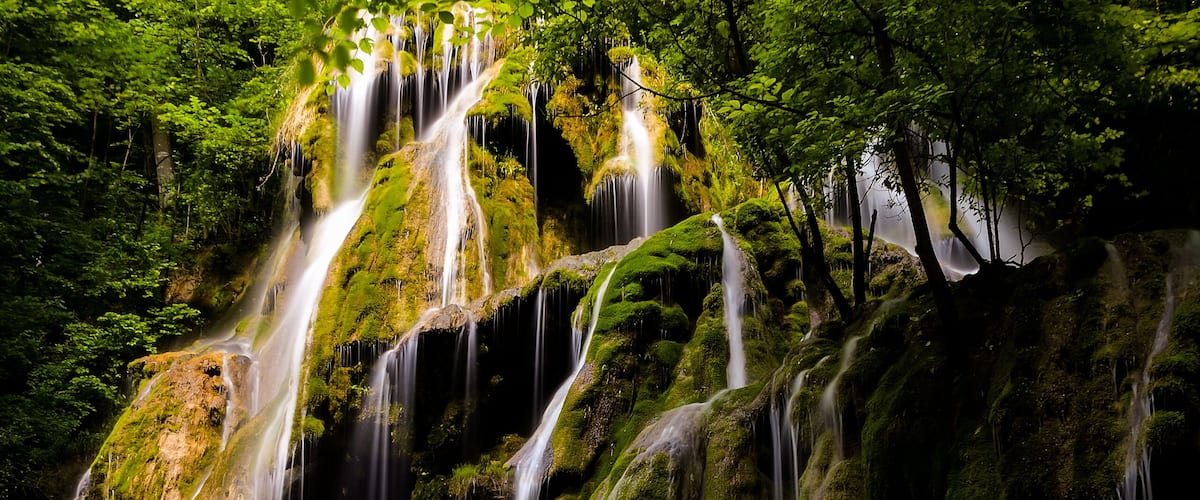 Beusnita Waterfall in Cheile Nerei-Beusnita National Park.