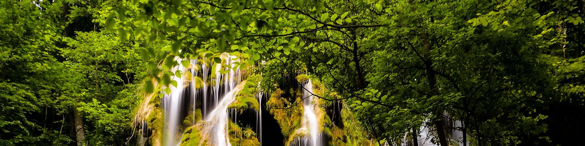 Beusnita Waterfall in Cheile Nerei-Beusnita National Park.