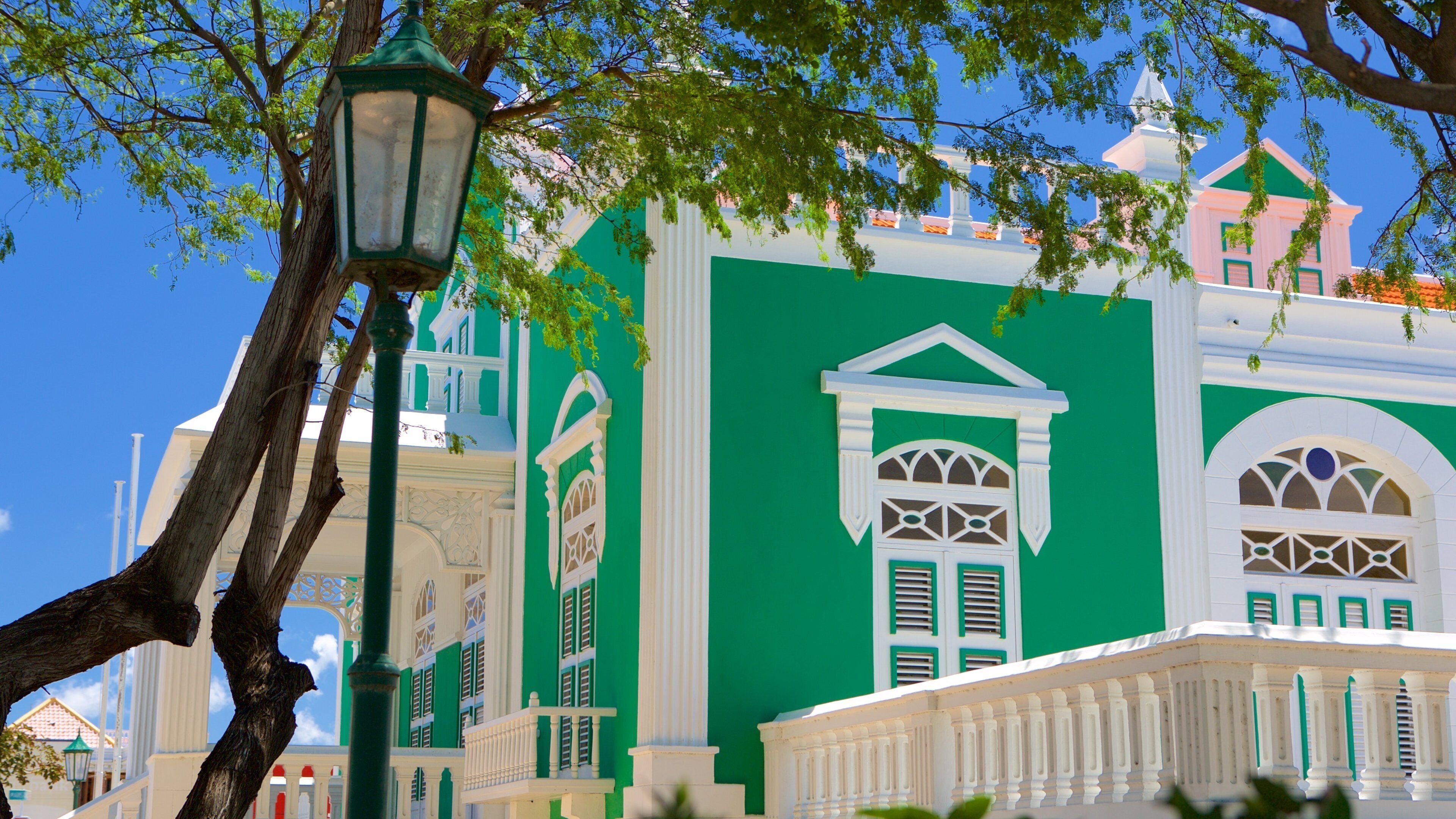 Aruba Town Hall which includes heritage architecture and an administrative buidling