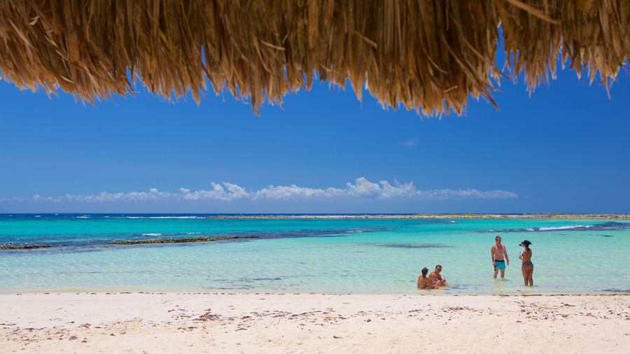 Baby Beach which includes a sandy beach