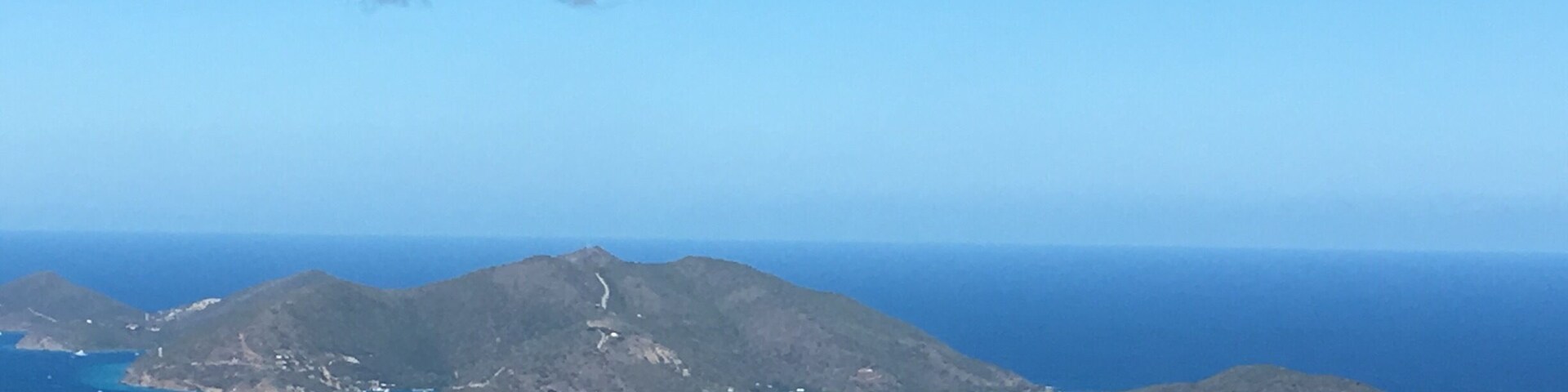 The view of Jost Van Dyke from Sage Mountain on my hike yesterday.