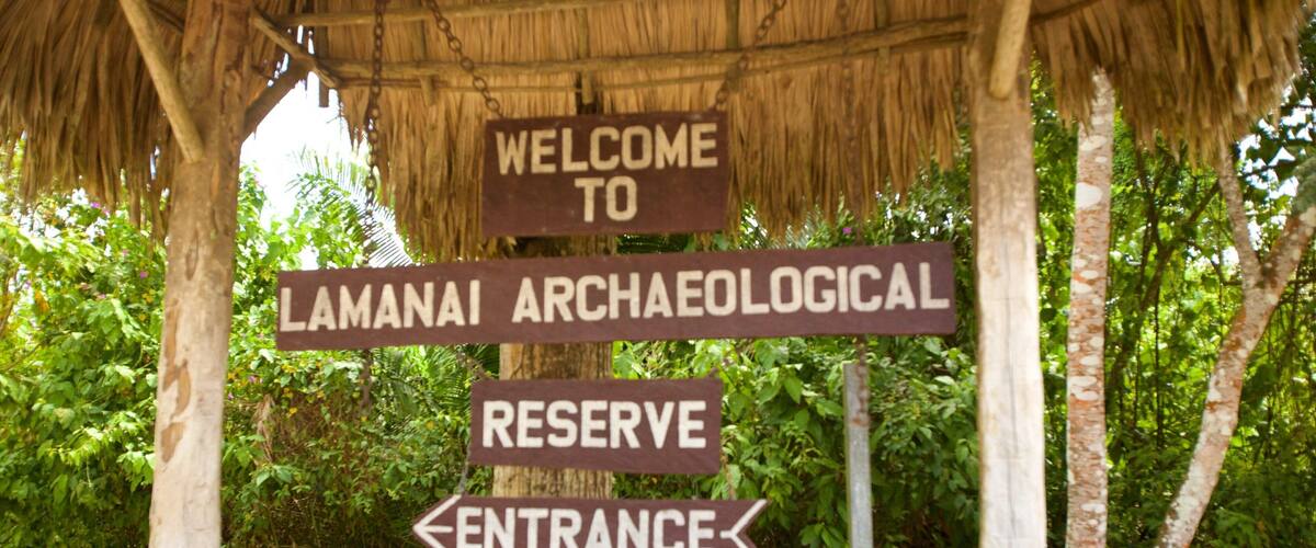 Lamanai featuring signage