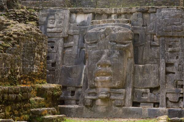Lamanai Mayan Ruins which includes a statue or sculpture and heritage elements