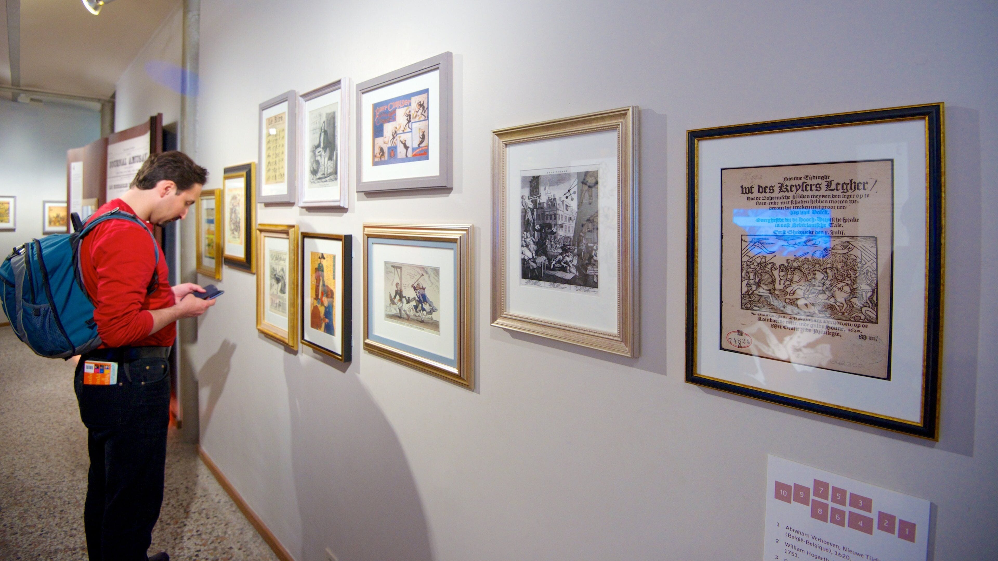 Belgian Comic Strip Center which includes interior views and art as well as an individual male