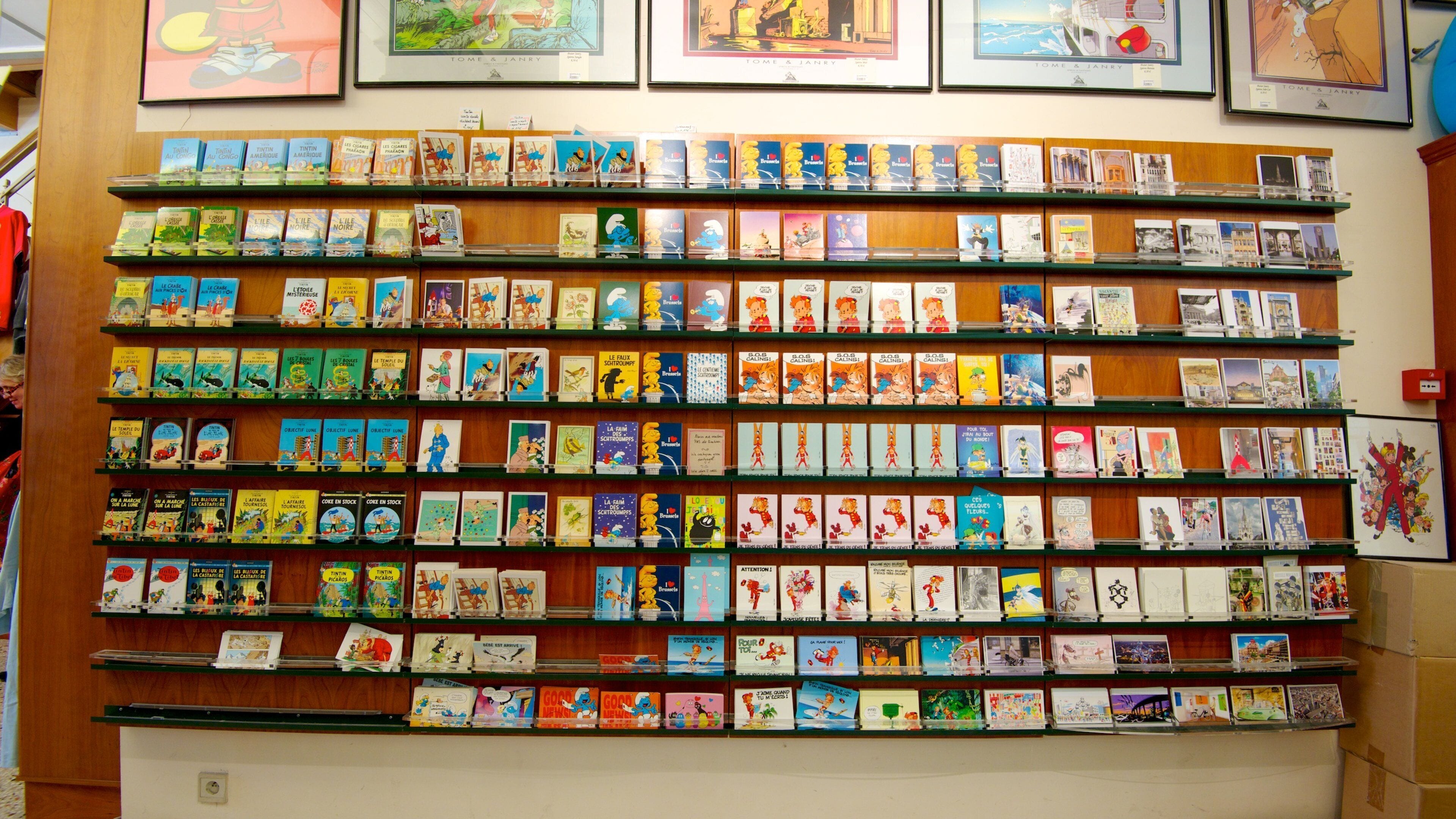 Belgian Comic Strip Center showing interior views and art