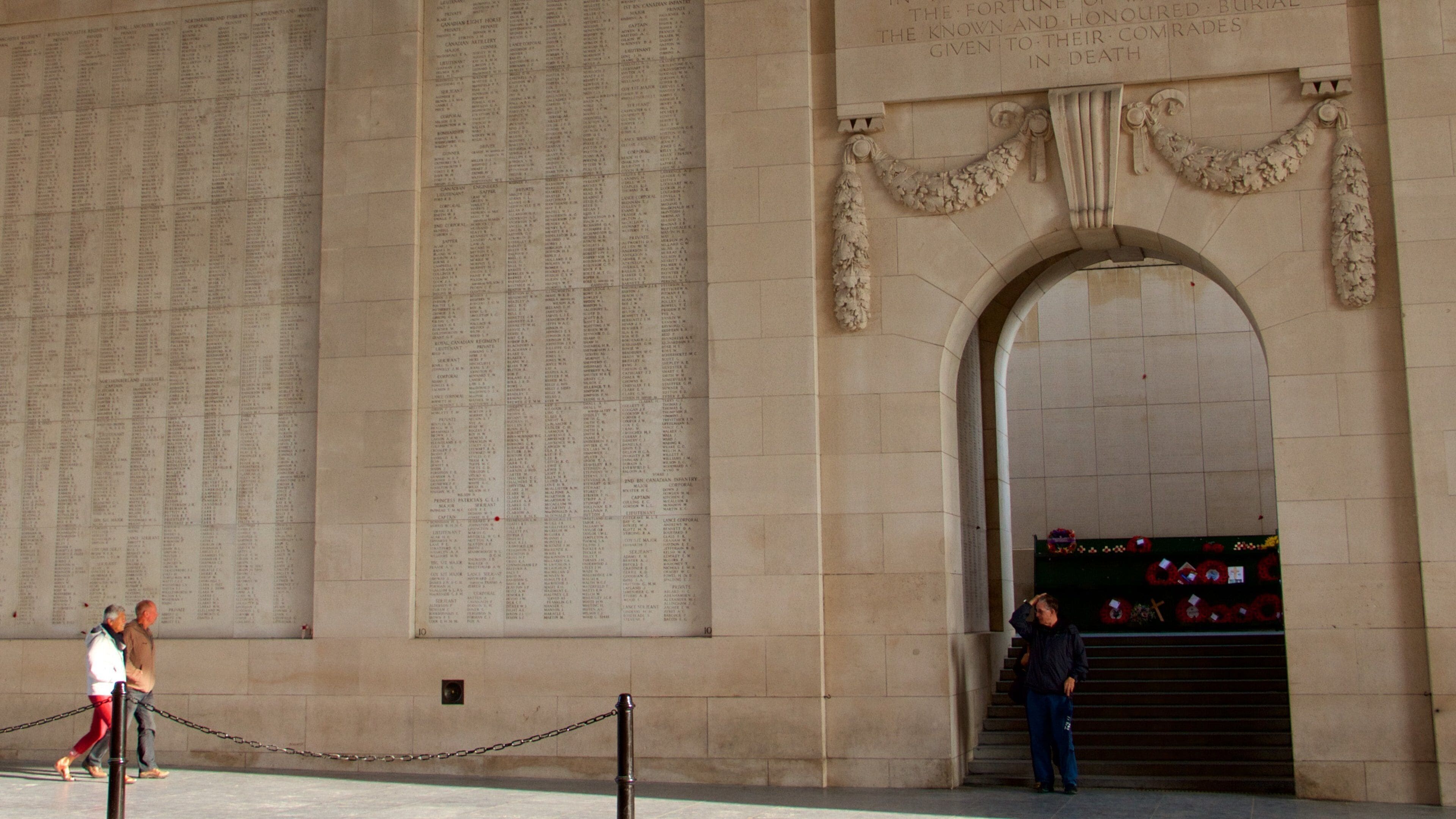 Menin Gate Memorial showing heritage elements