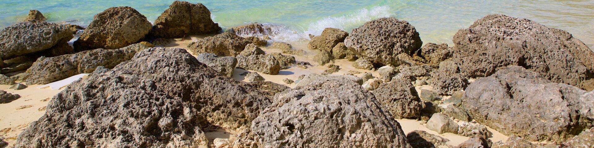 Barbary Beach featuring rugged coastline and a beach