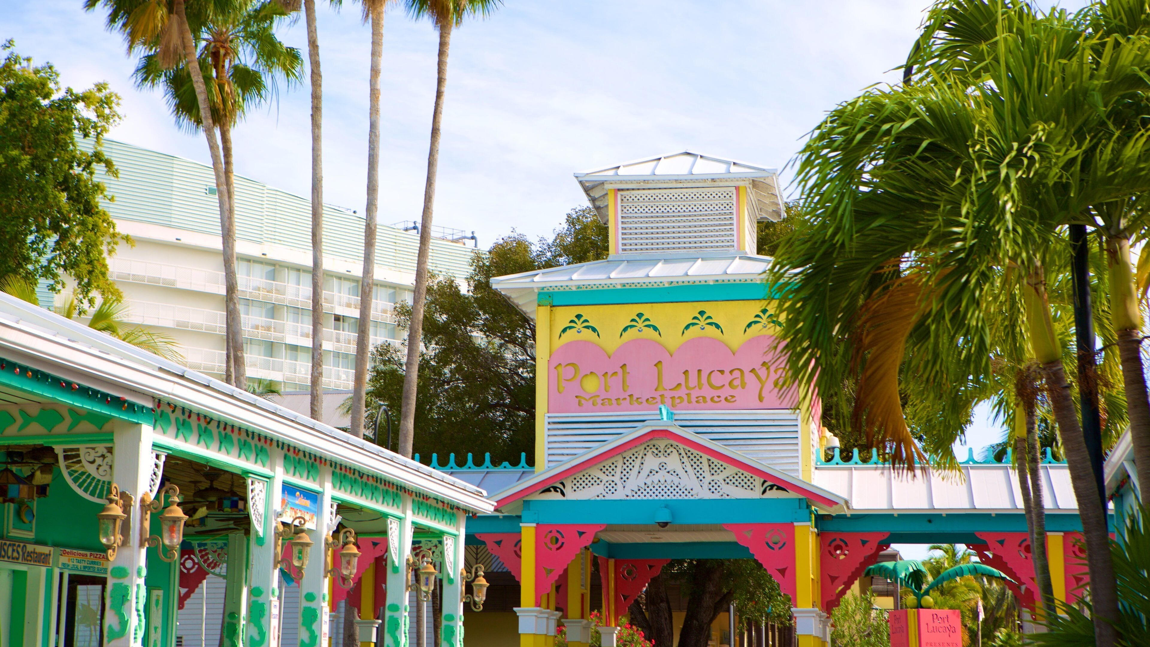 Port Lucaya Marketplace featuring signage