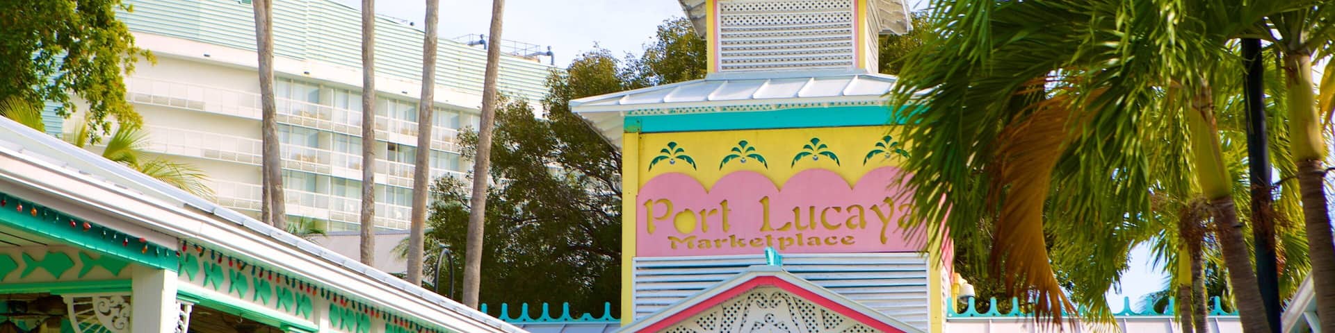 Port Lucaya Marketplace showing signage