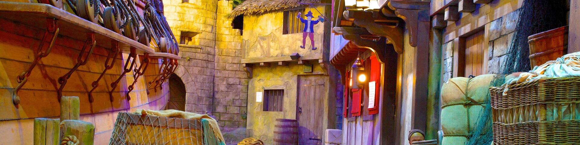 Museo de los Piaratas de Nassau mostrando vistas interiores