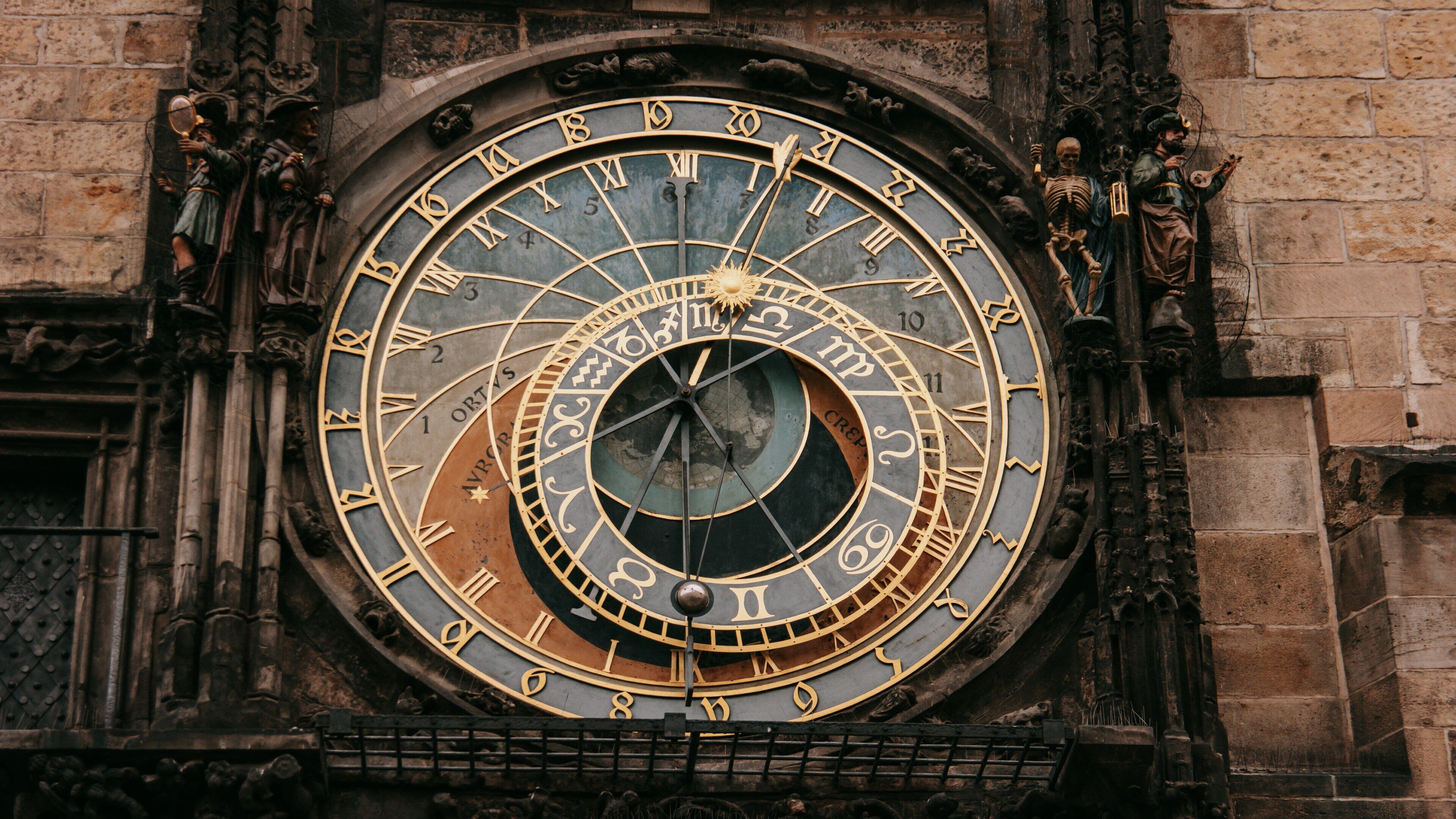 Prague Astronomical Clock showing heritage elements