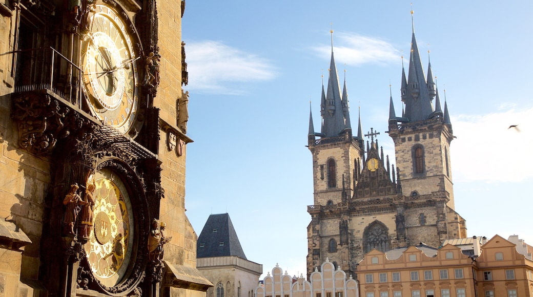Astronomical Clock featuring heritage architecture, a city and heritage elements