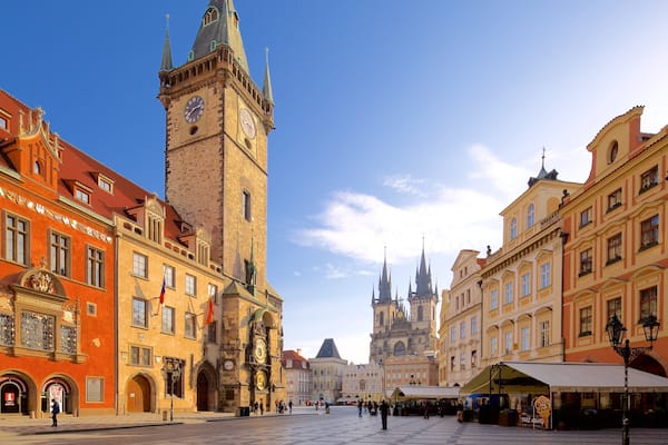 Old Town Hall Tower which includes a square or plaza and a city