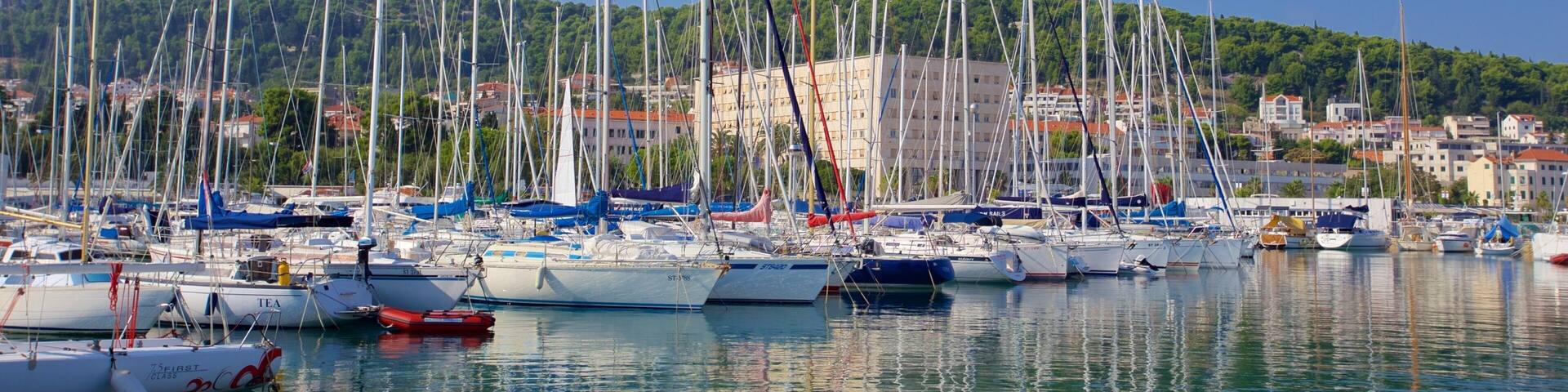 Split Marina featuring a bay or harbor and sailing