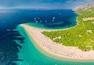 Famous Zlatni rat beach in Bol, Island Brac, Croatia, Europe