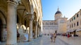 Dubrovnik Cathedral featuring street scenes, a church or cathedral and heritage architecture
