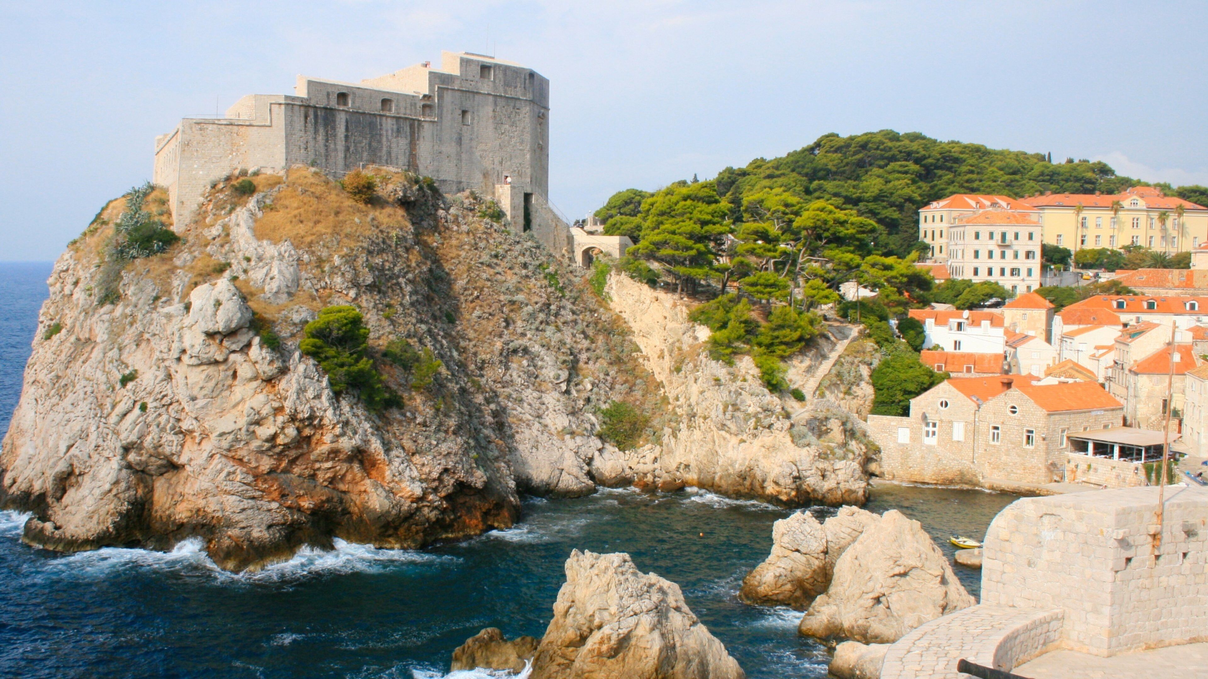 Revelin Fortress featuring views, a coastal town and heritage architecture