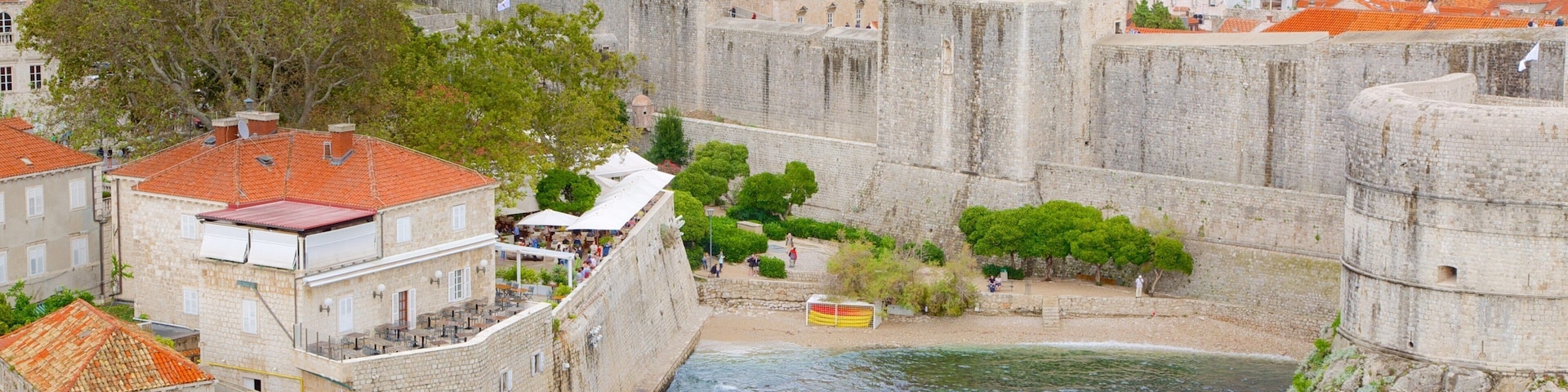 Lovrijenac Fort showing a city and heritage elements