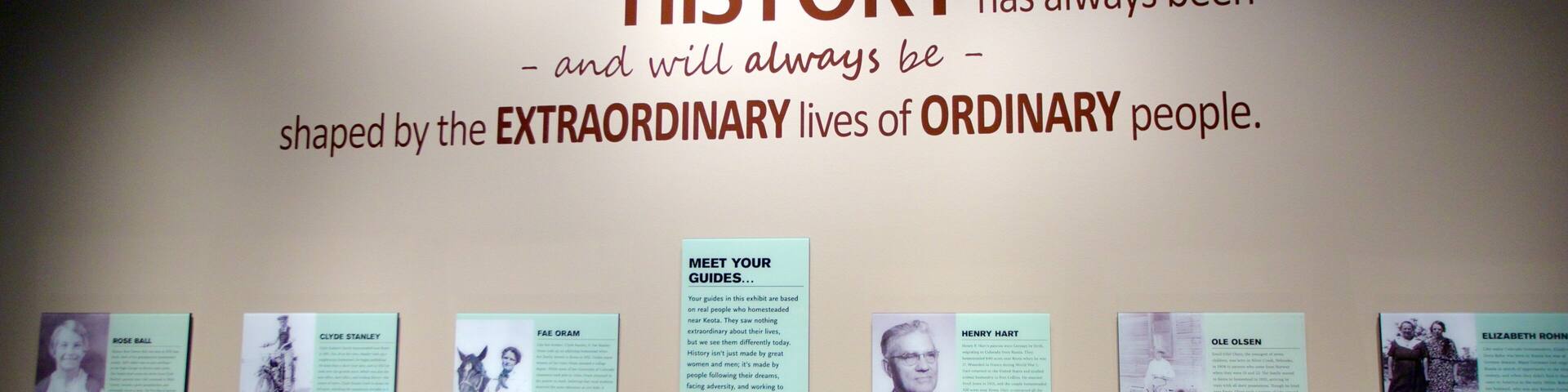History Colorado showing signage and interior views