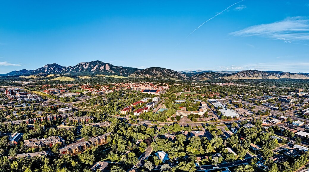 Boulder Colorado panorama as viewed from above