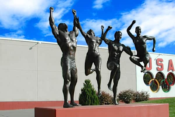 United States Olympic Complex which includes a statue or sculpture and outdoor art