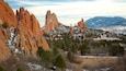 Garden of the Gods showing mountains and tranquil scenes