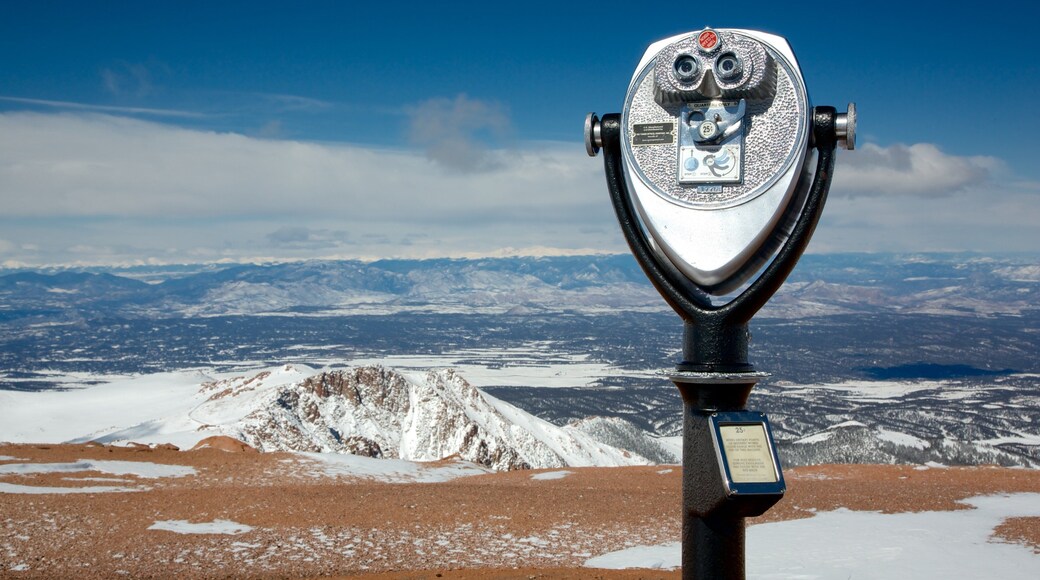 Pikes Peak featuring landscape views, snow and tranquil scenes