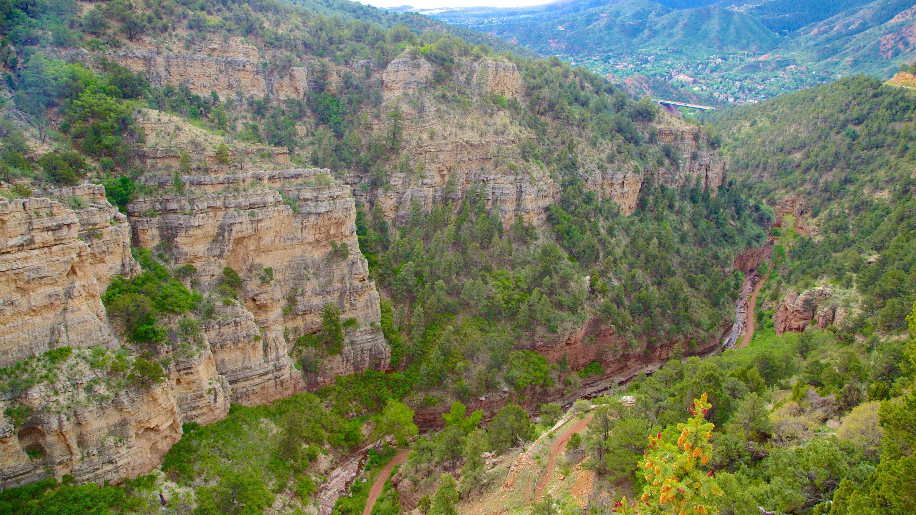 Cave of the Winds featuring a gorge or canyon