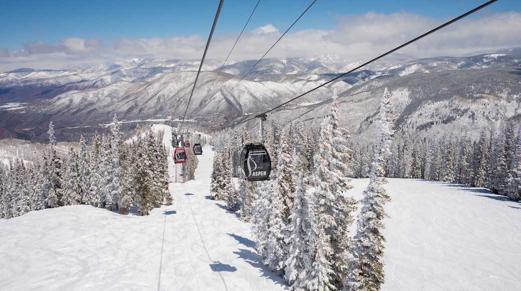 アスベン山 表示 山々, ゴンドラ と 自然の風景