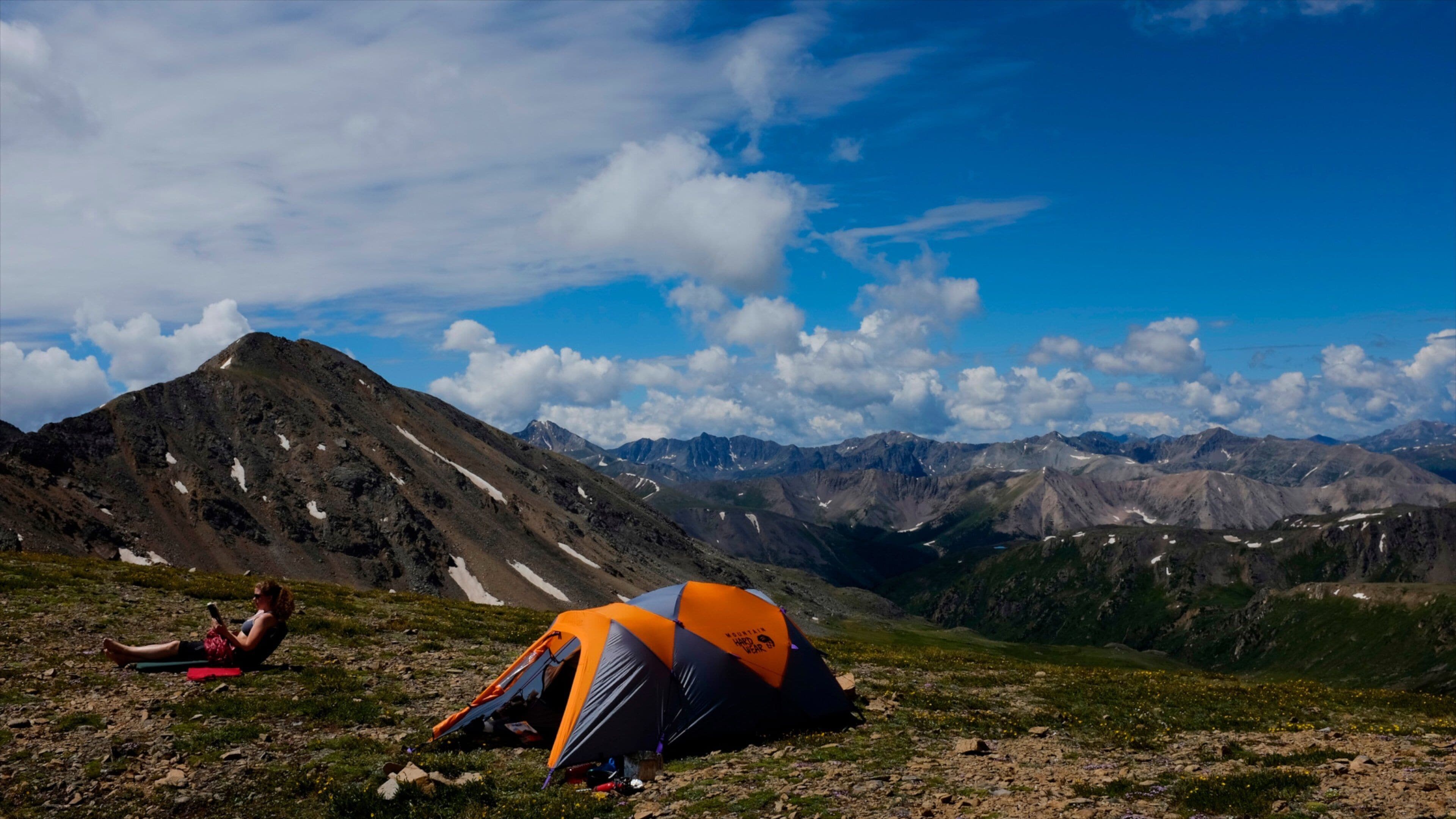 Aspen Mountain which includes landscape views, camping and tranquil scenes