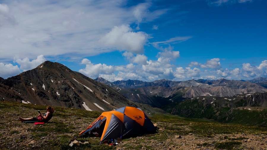 Aspen Mountain which includes landscape views, camping and tranquil scenes