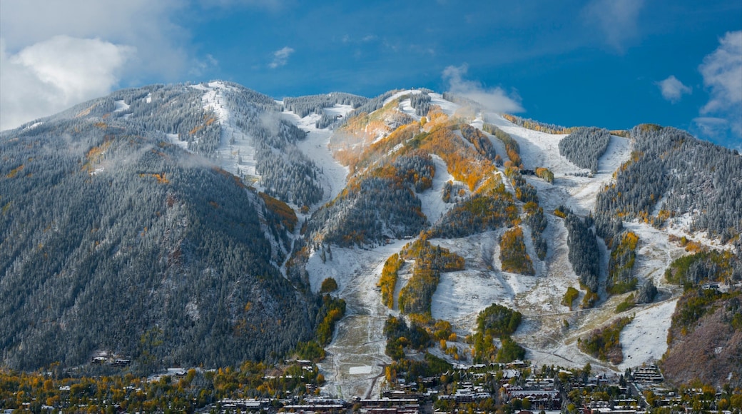 Aspen Mountain featuring landscape views, mountains and snow